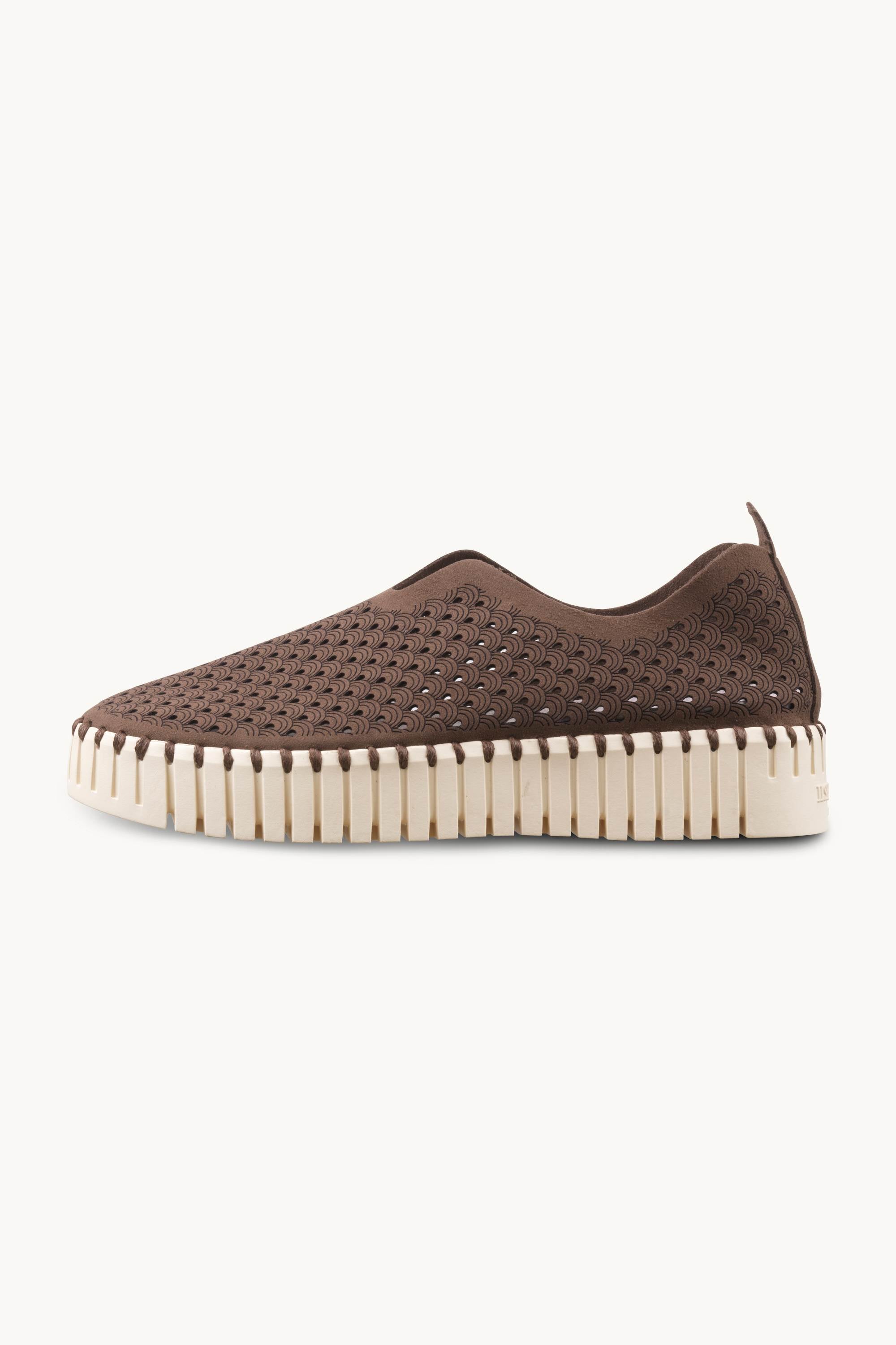 Platform Tulip Skor - Brown Pearled Ivory
