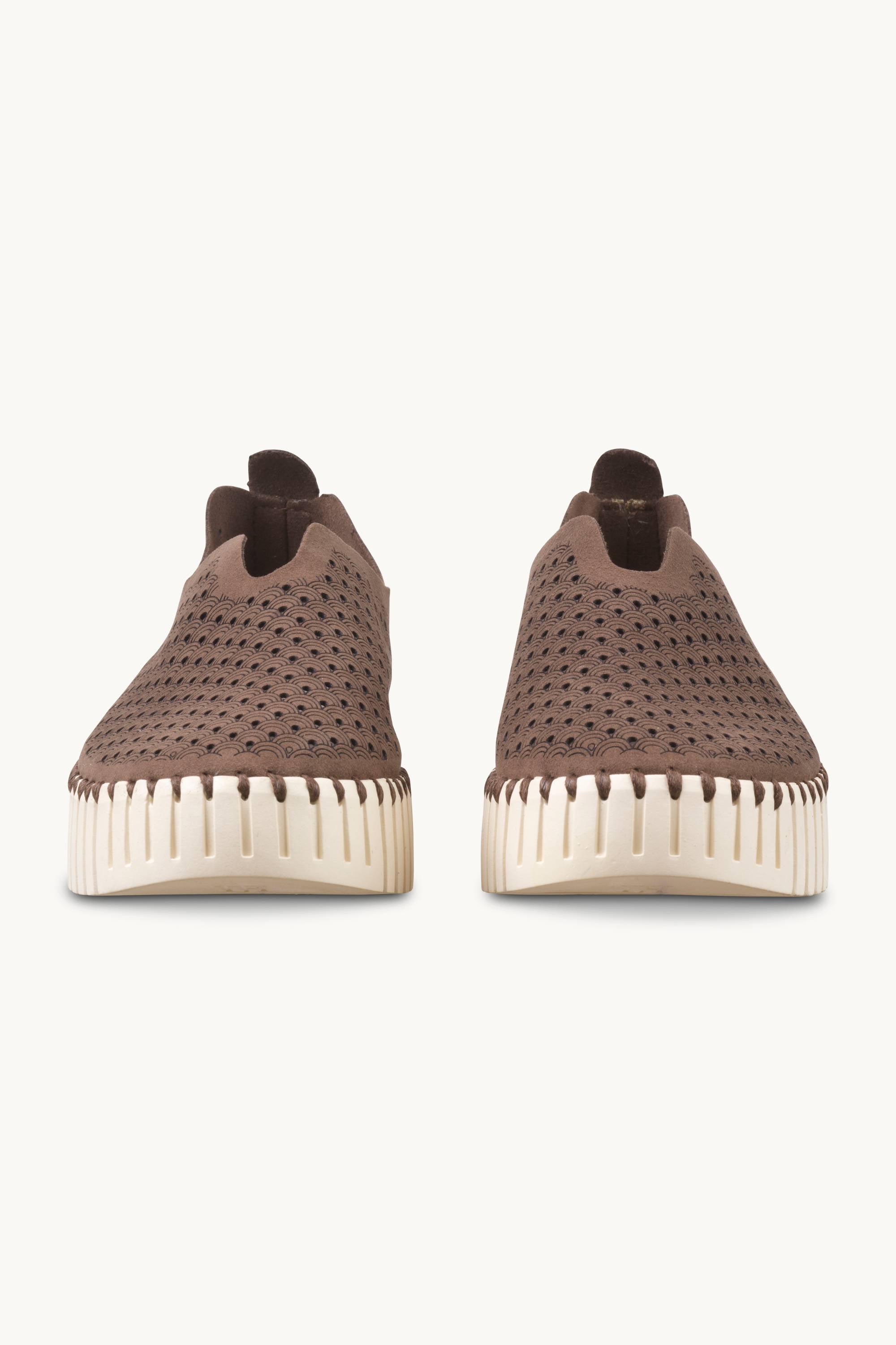 Platform Tulip Skor - Brown Pearled Ivory