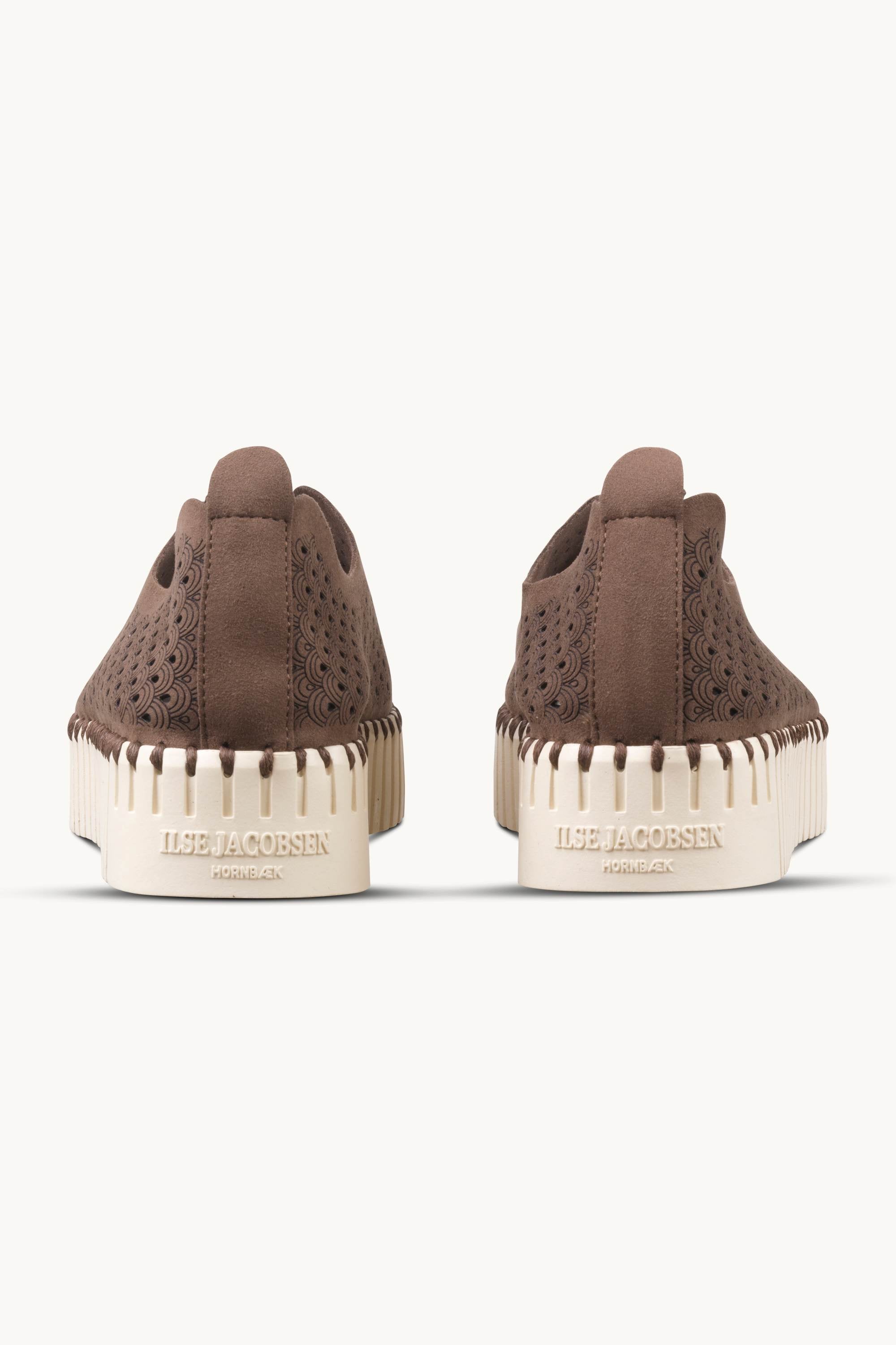 Platform Tulip Skor - Brown Pearled Ivory
