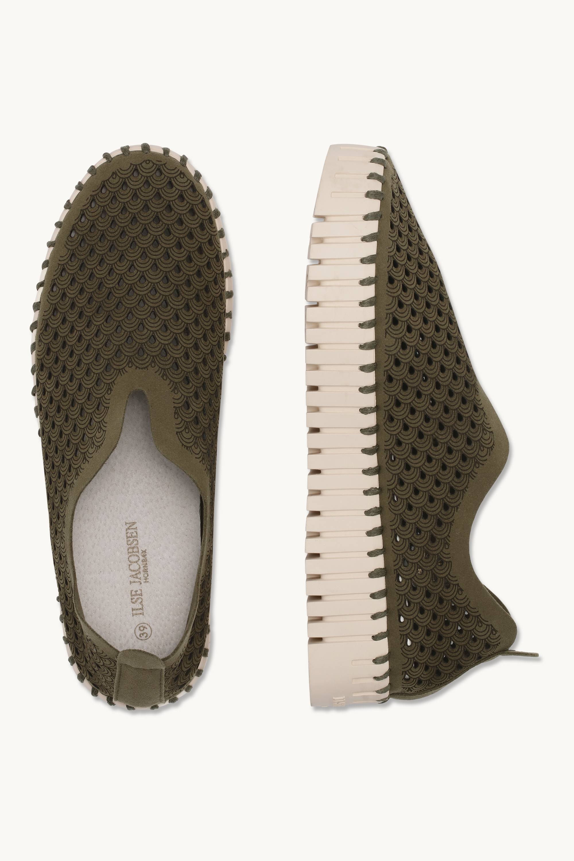 Platform Tulip Skor - Deep Olive