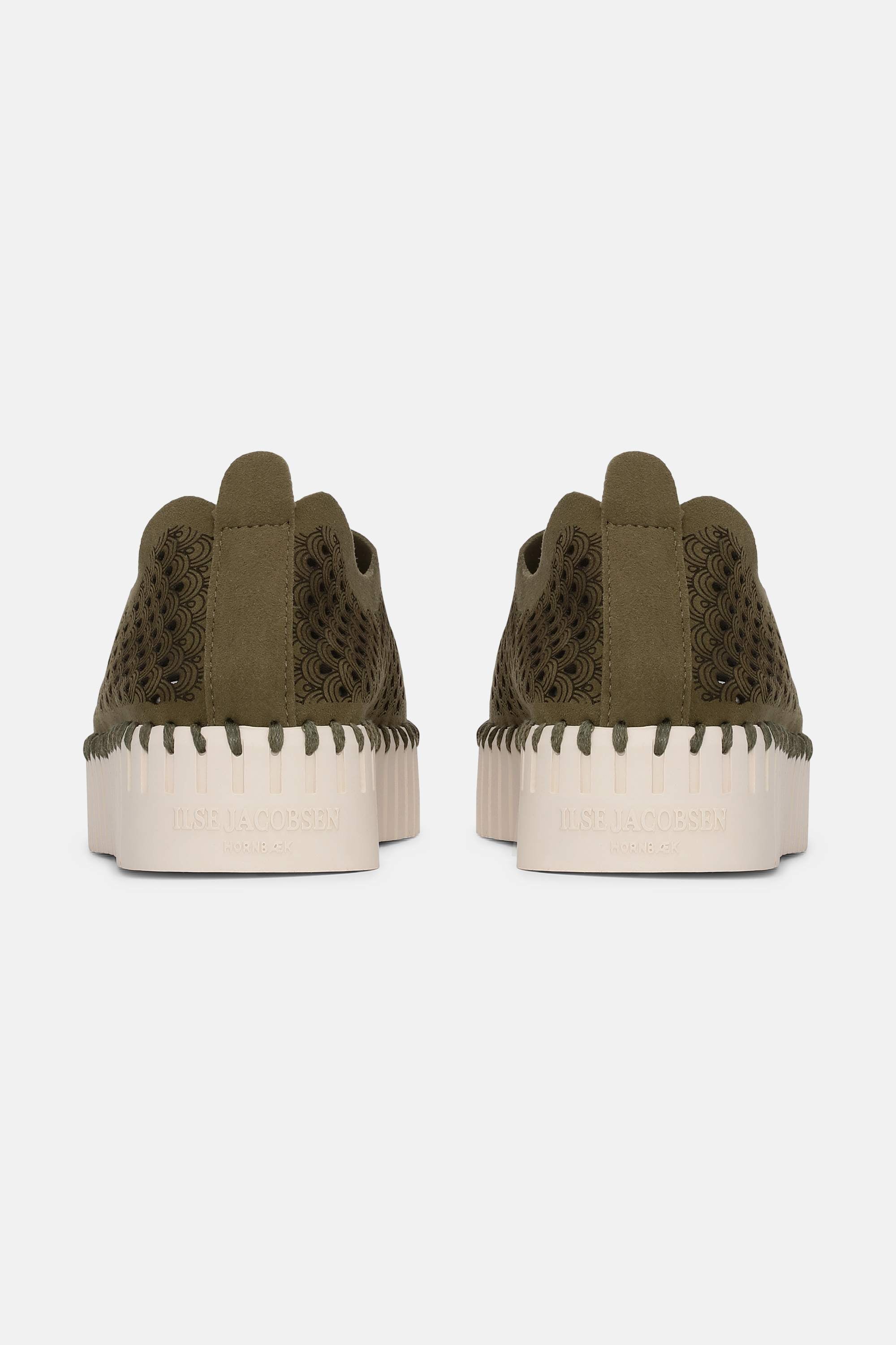 Platform Tulip Skor - Deep Olive