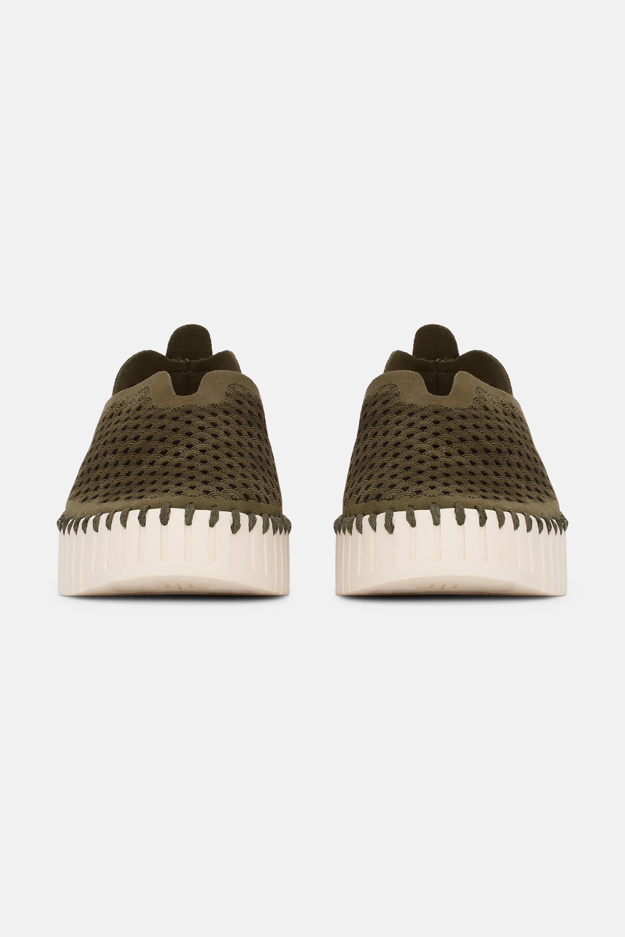 Platform Tulip Skor - Deep Olive