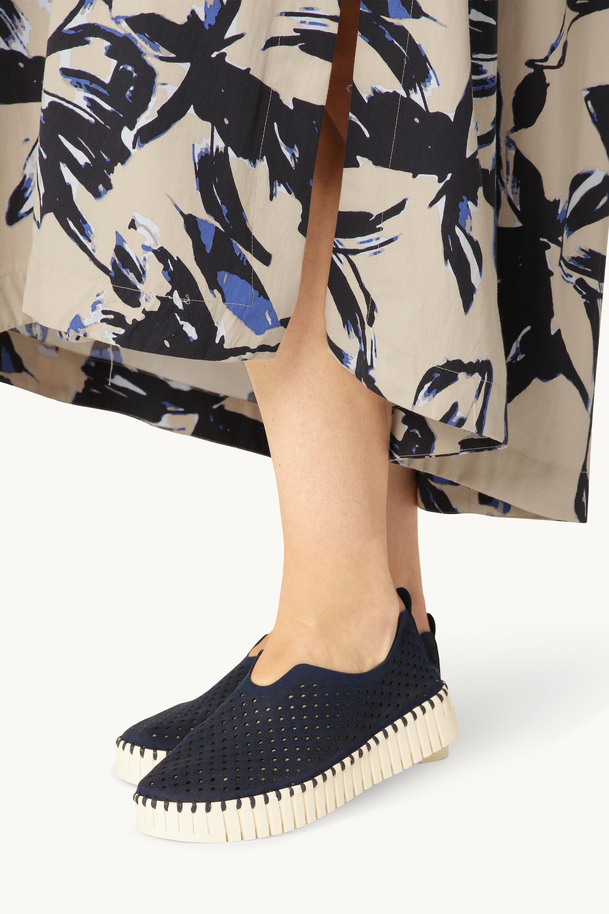 Platform Tulip Skor - Dark Indigo