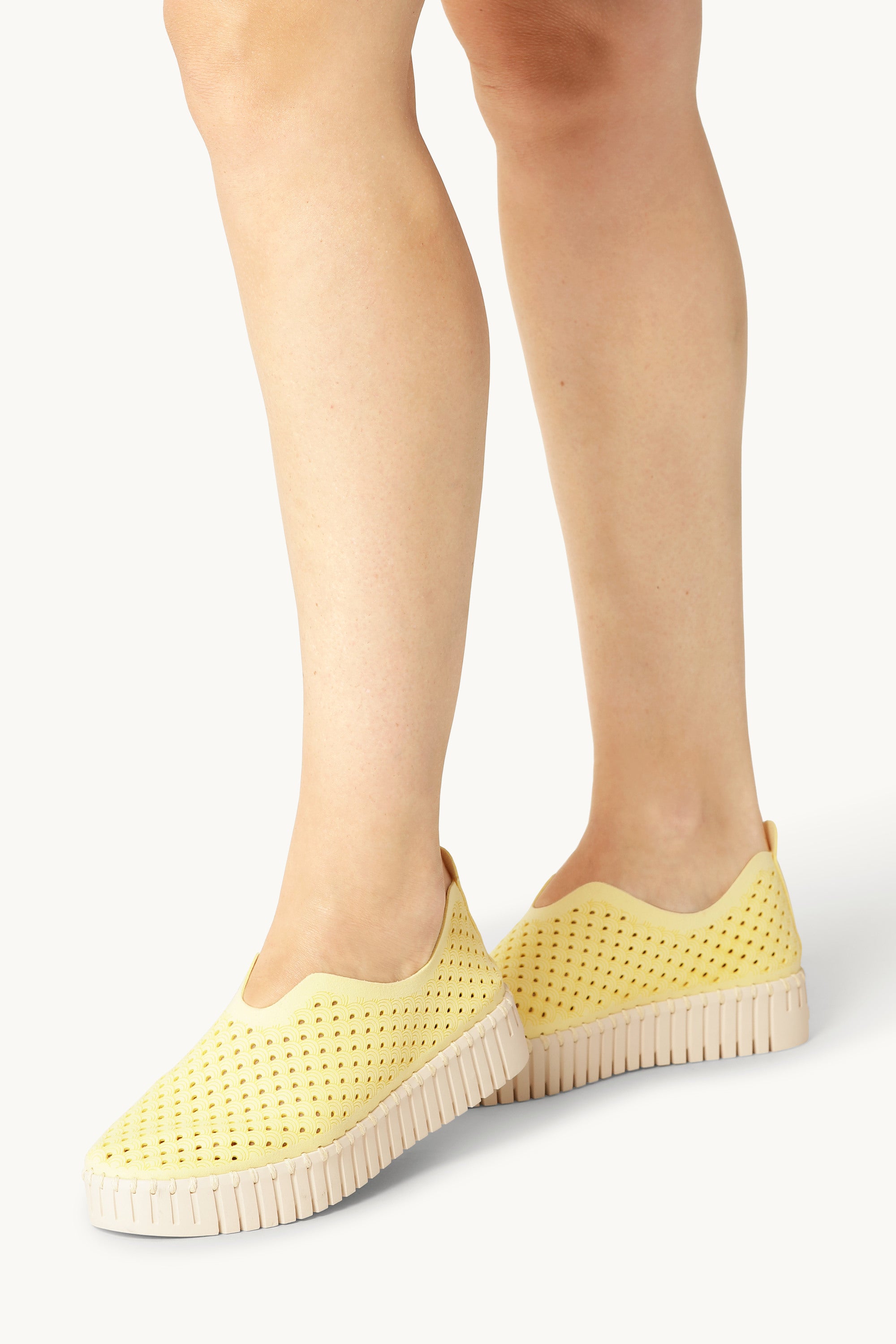 Platform Tulip Skor - Lemon Drop