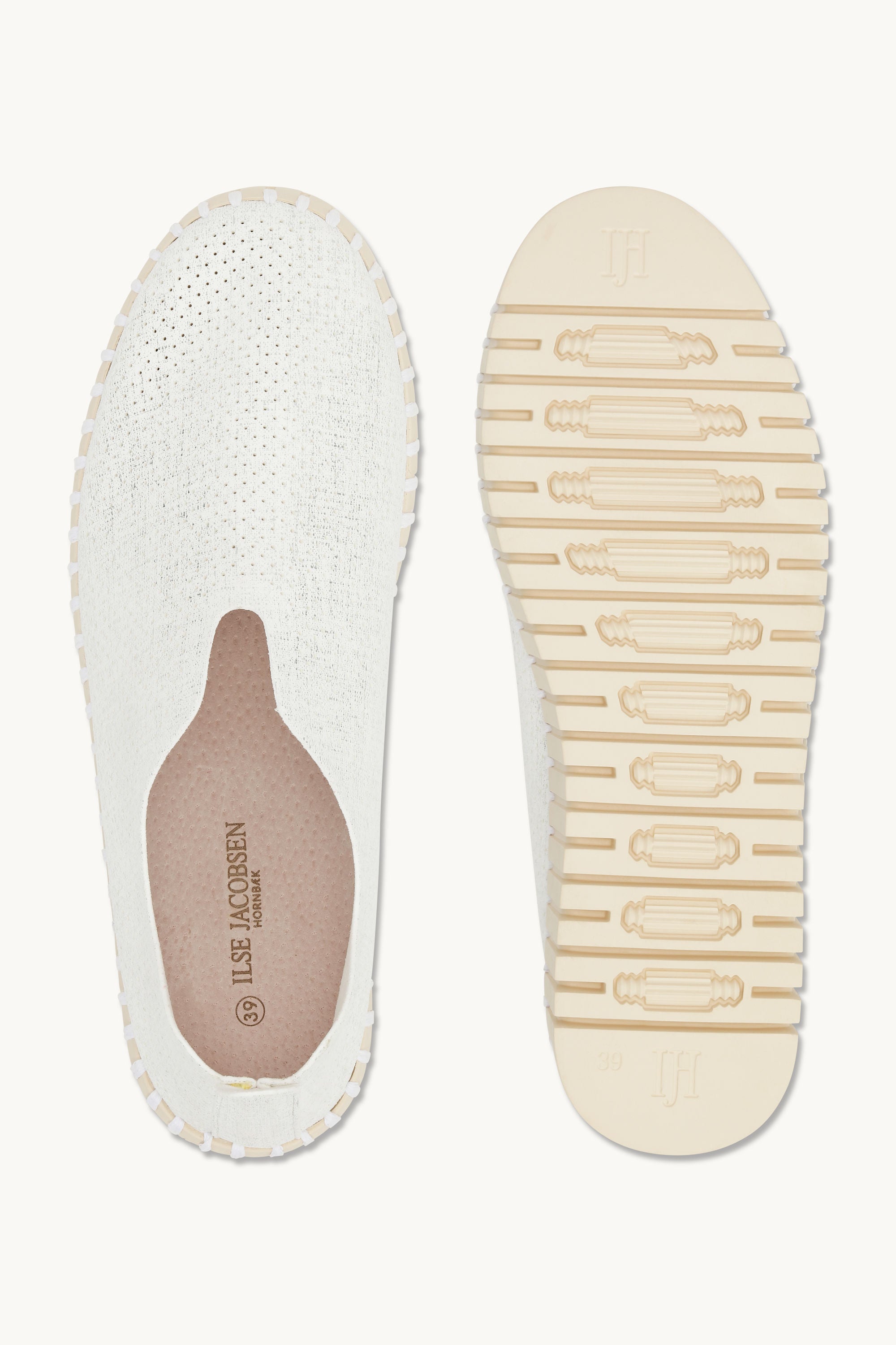 Tulip Plattformsko Glitter - White Pearled Ivory