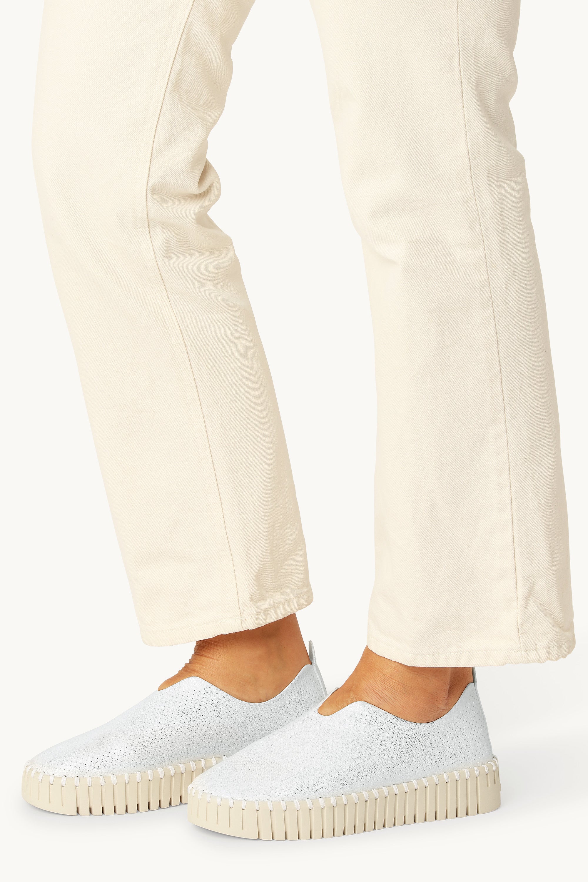 Tulip Plattformsko Glitter - White Pearled Ivory