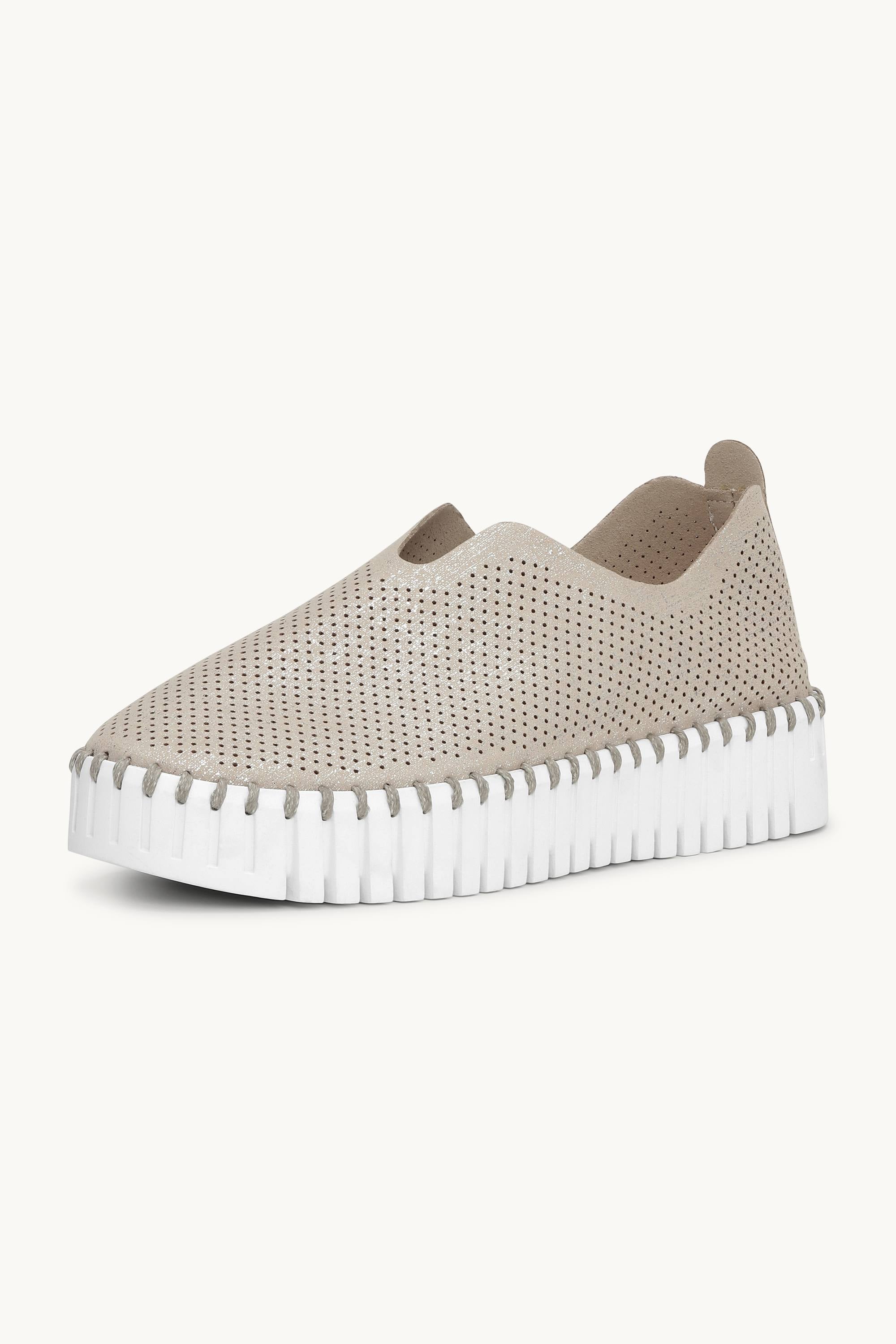 Tulip Plattformsko Glitter - Silver White