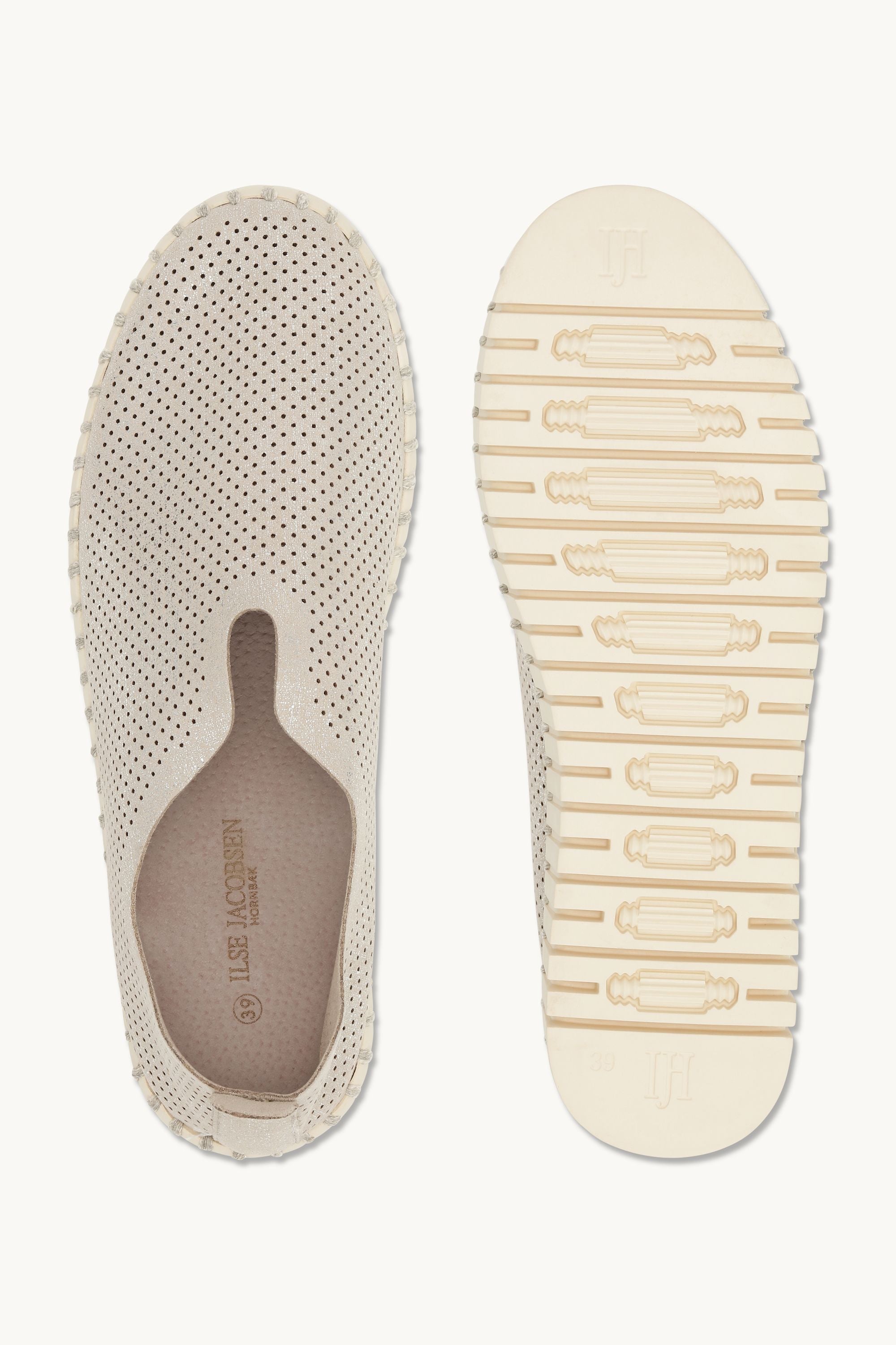 Tulip Plattformsko Glitter - Silver Pearled Ivory