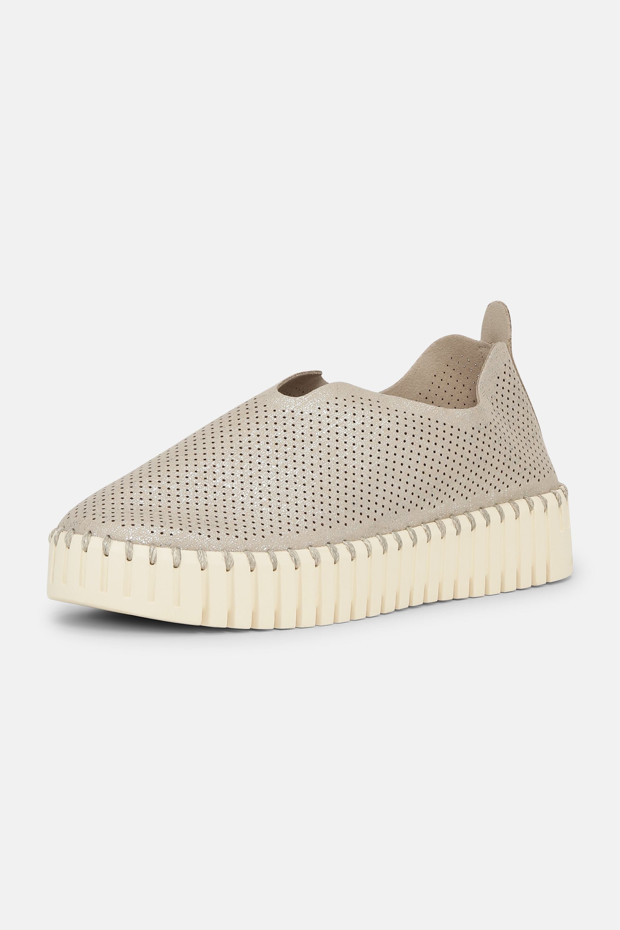 Tulip Plattformsko Glitter - Silver Pearled Ivory