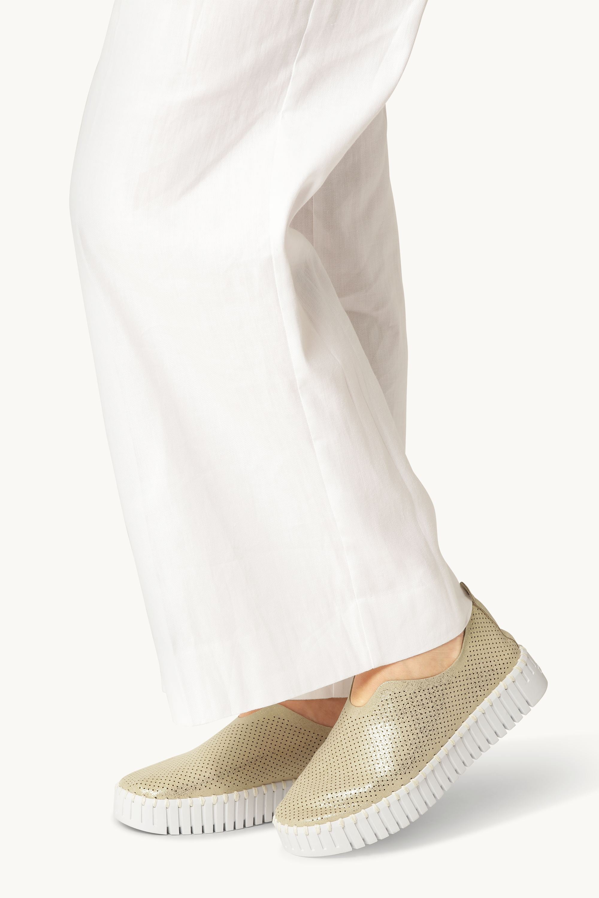 Tulip Plattformsko Glitter - Platin White