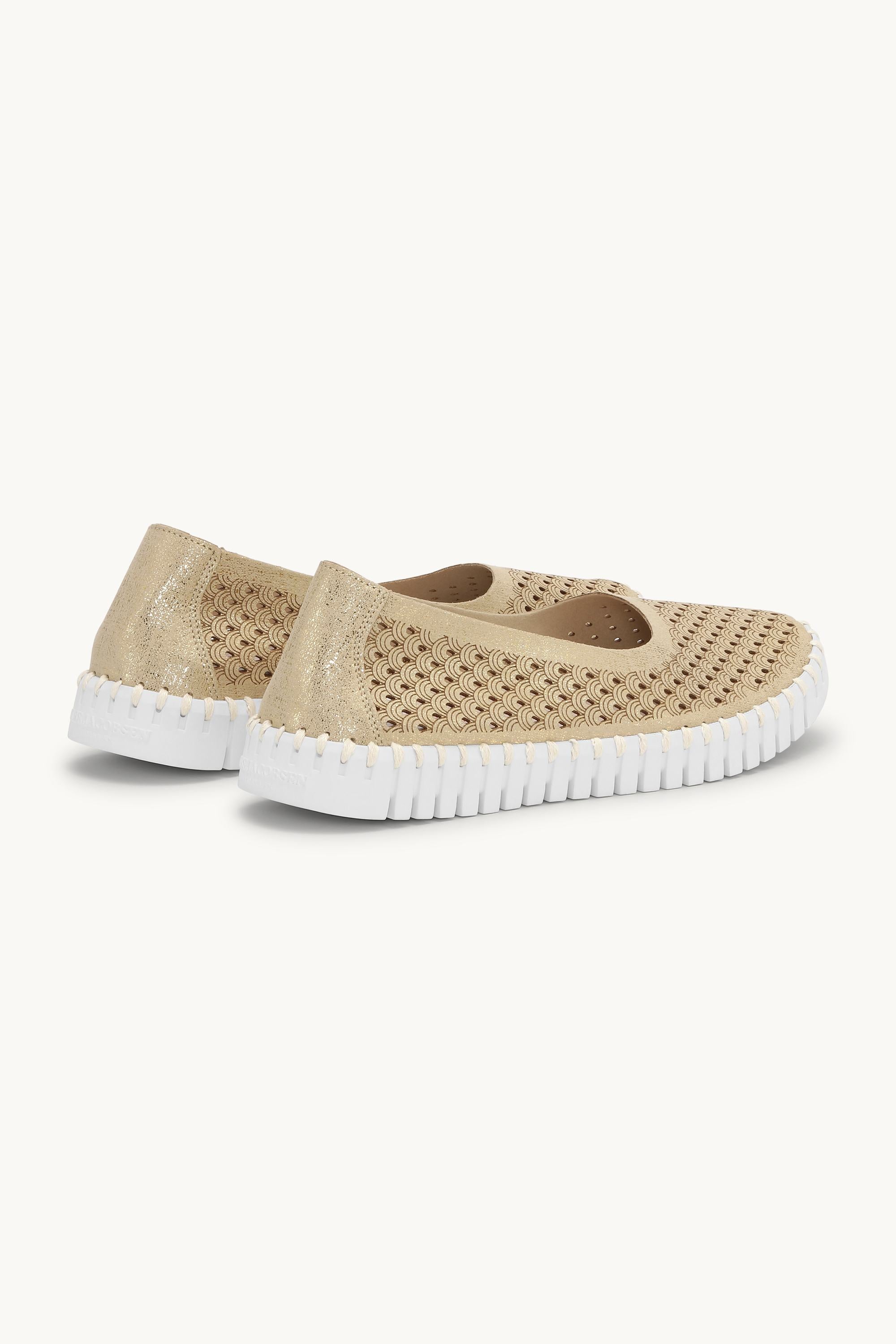 Tulip Skor Glitter - Platin White