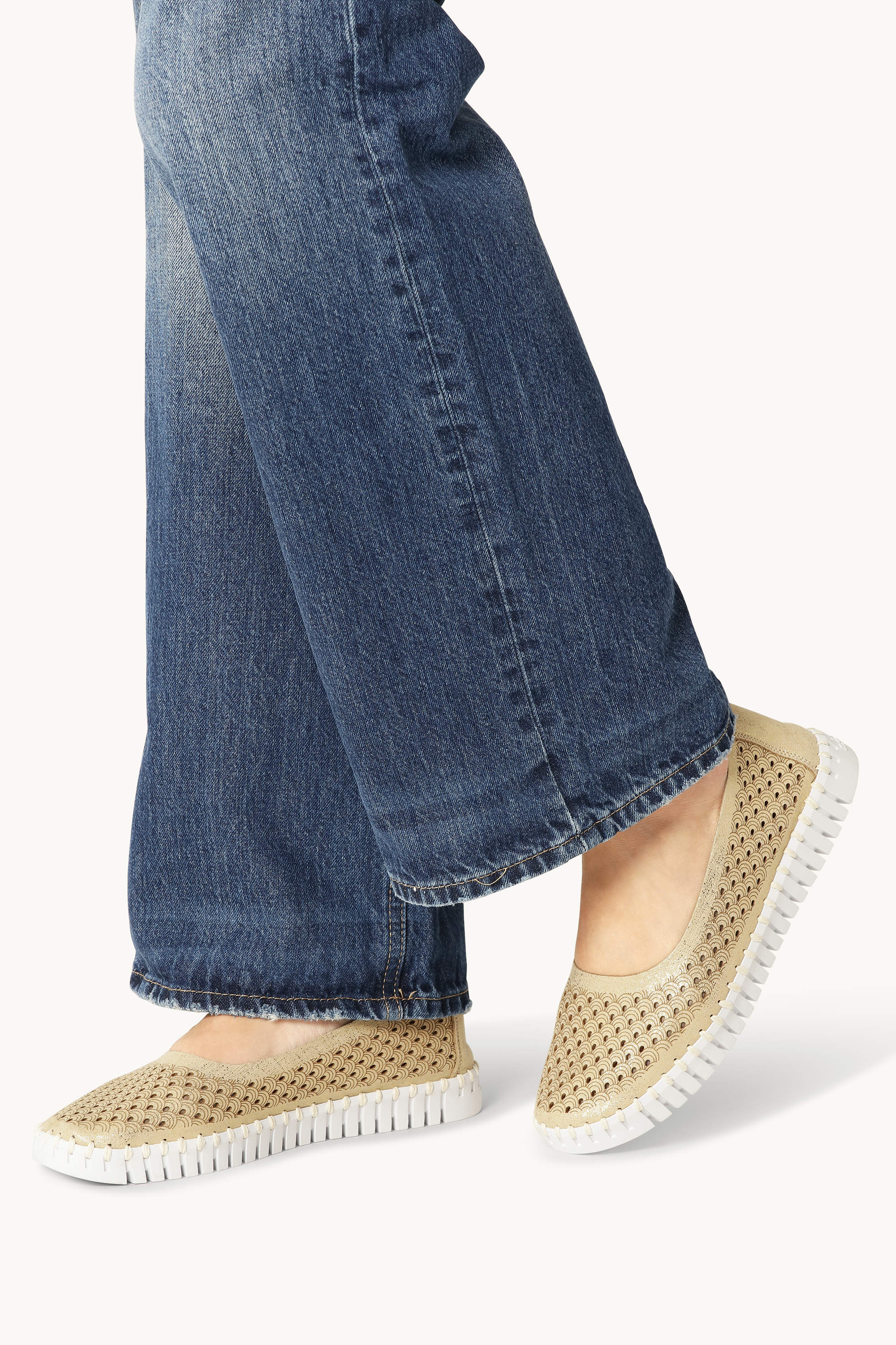 Tulip Skor Glitter - Platin White