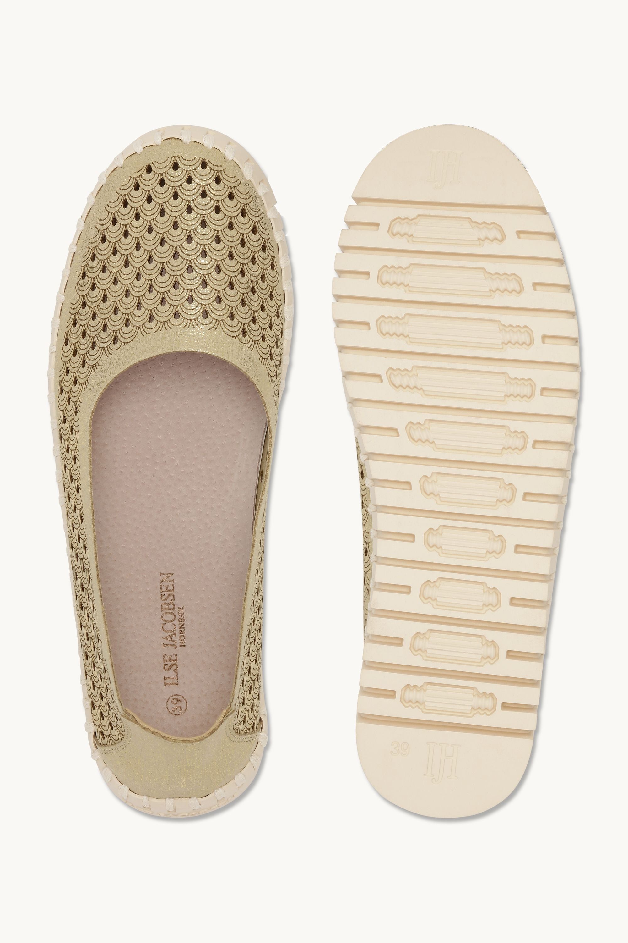 Tulip Skor Glitter - Platin Pearled Ivory