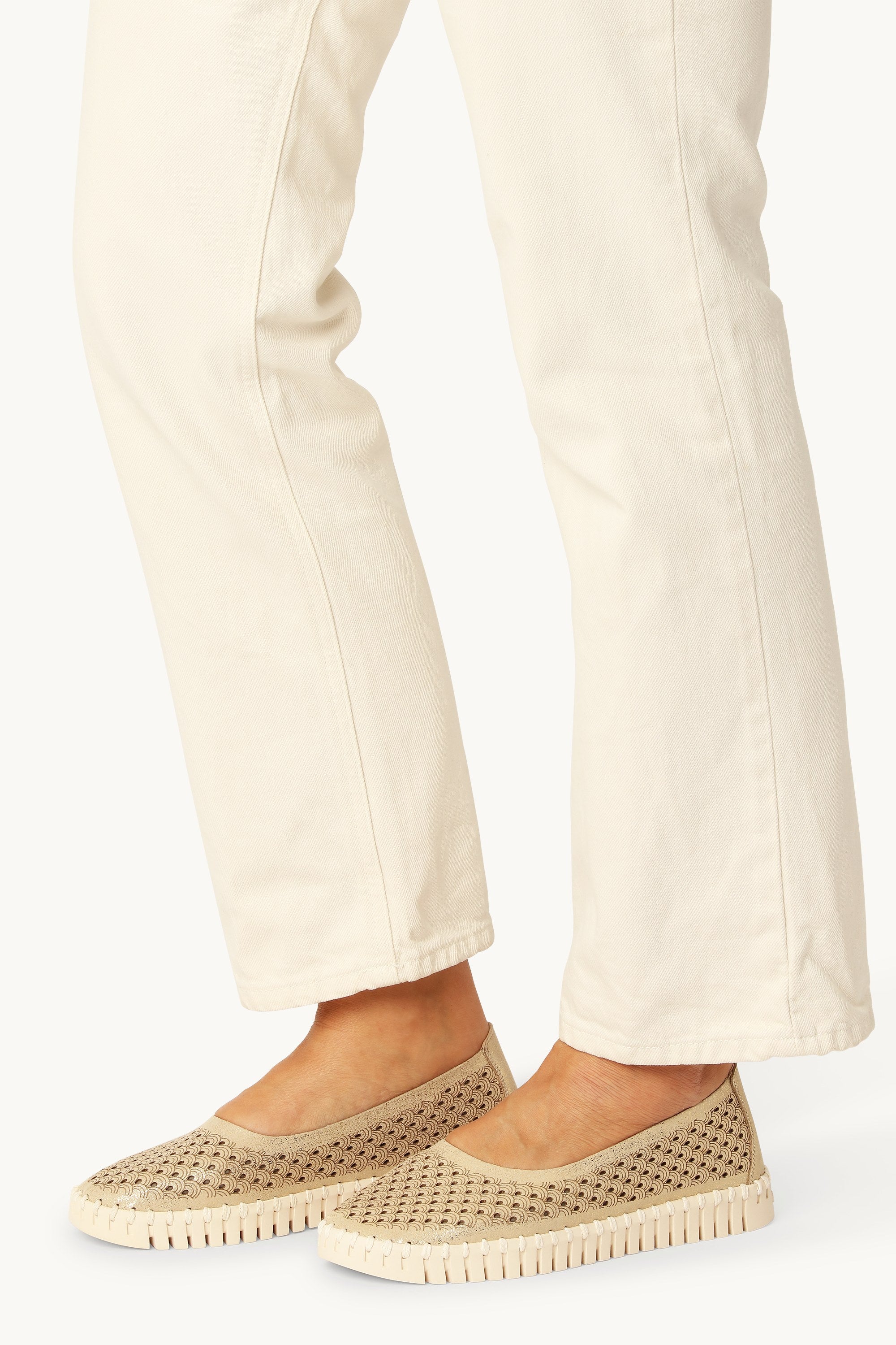 Tulip Skor Glitter - Platin Pearled Ivory