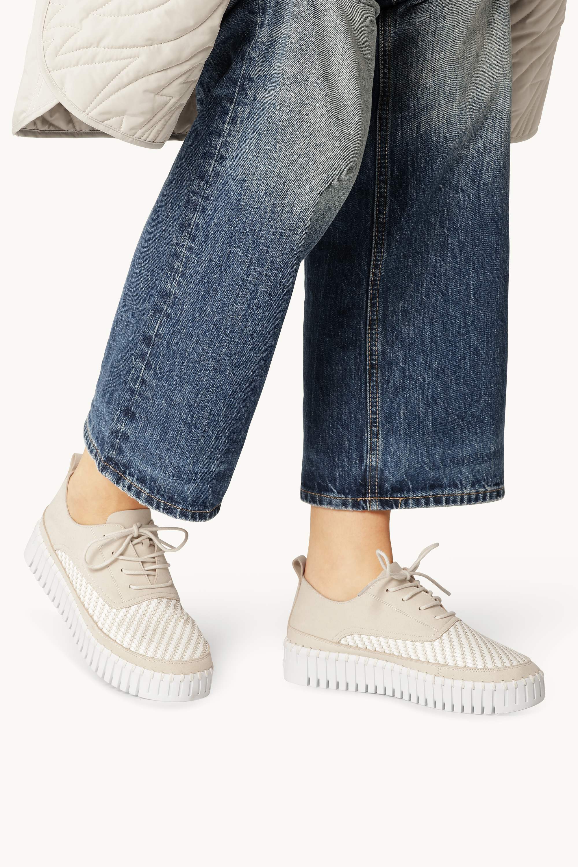 Tulip Skor Med Snörning - Kit White