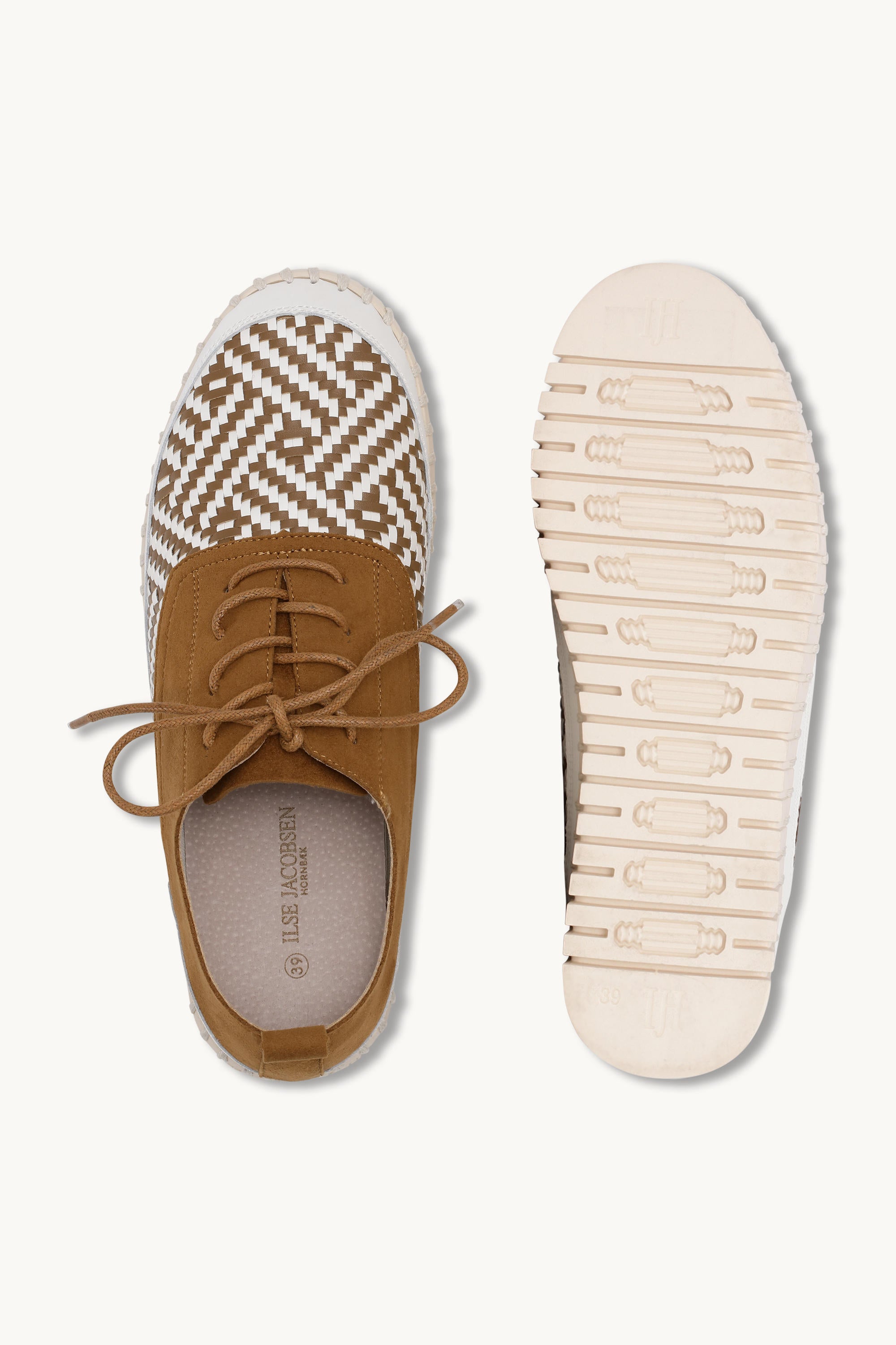 Tulip Skor Med Snörning - Cashew