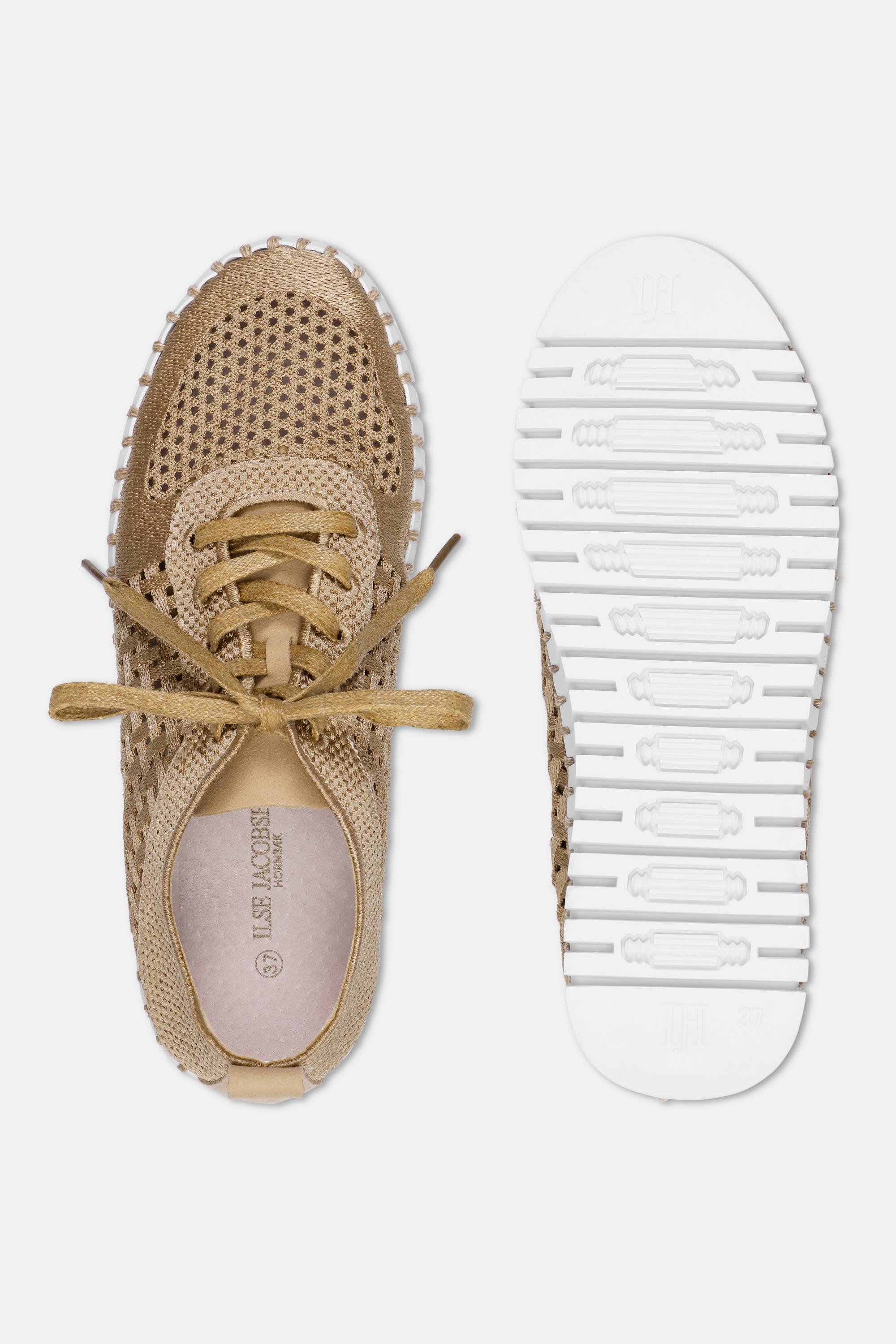 Tulip Skor Med Snörning - Latte White