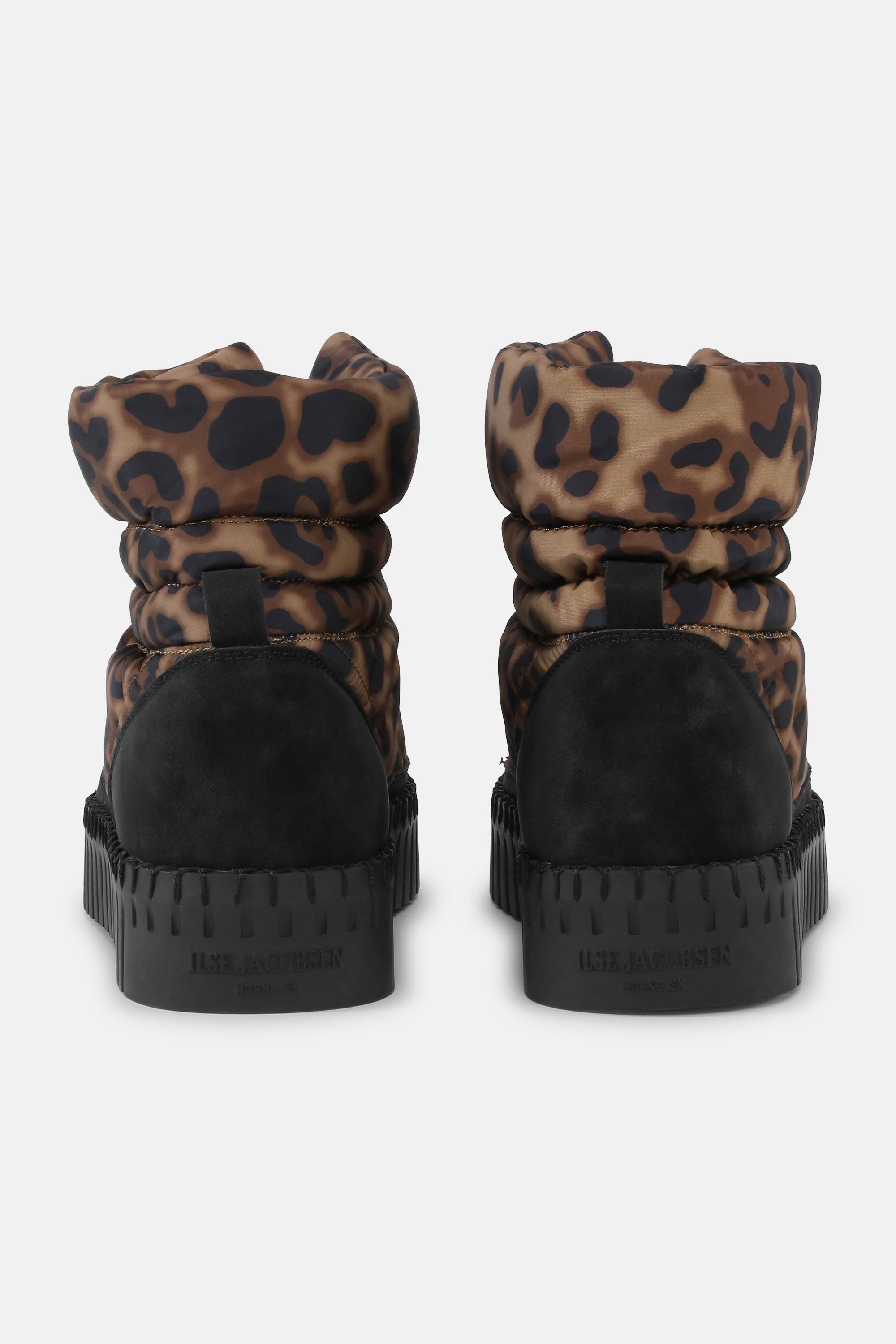 Tulip Padded Winter Boot - Brown Panthera Print Black