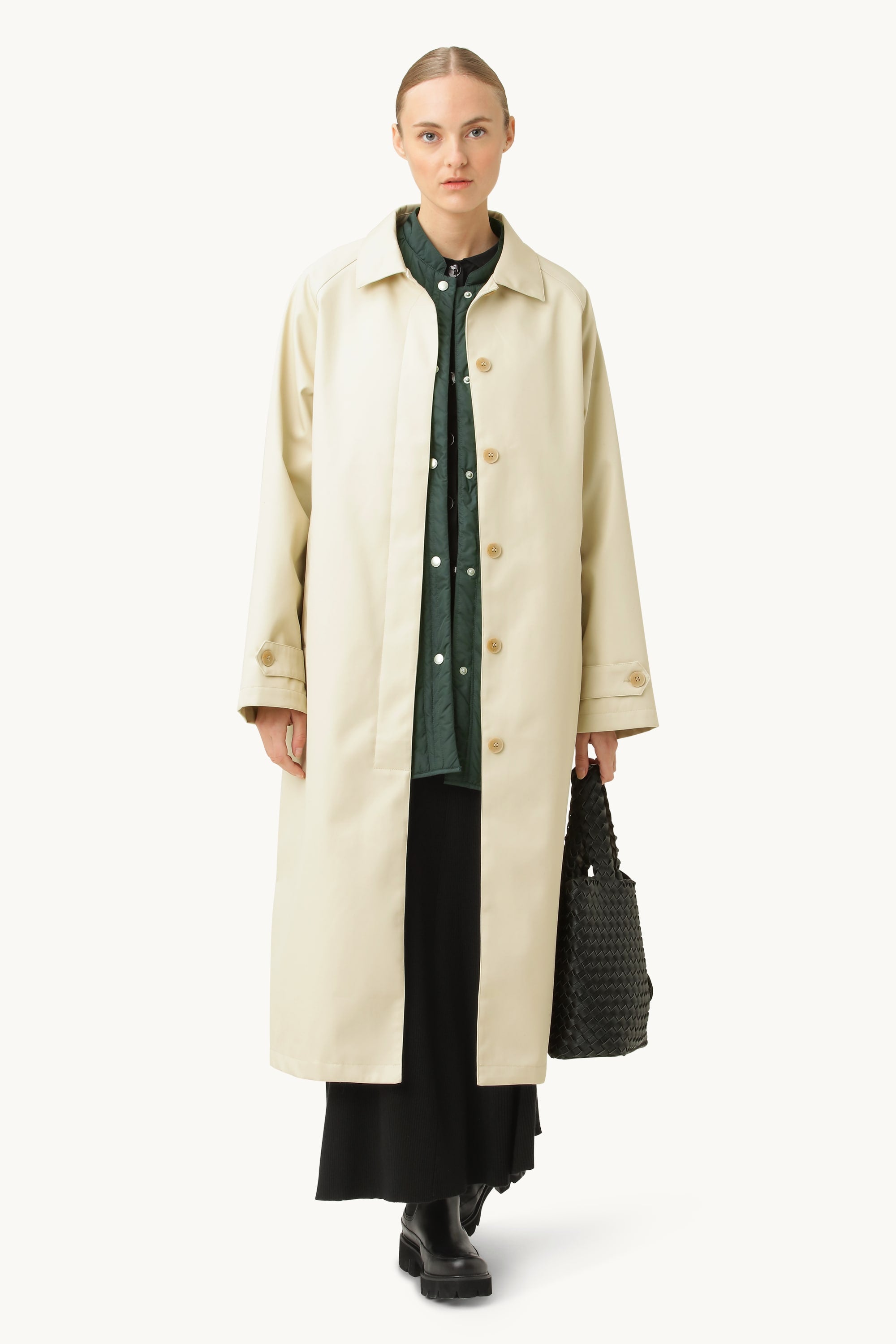 Cotton Rain Coat - Bleached Sand