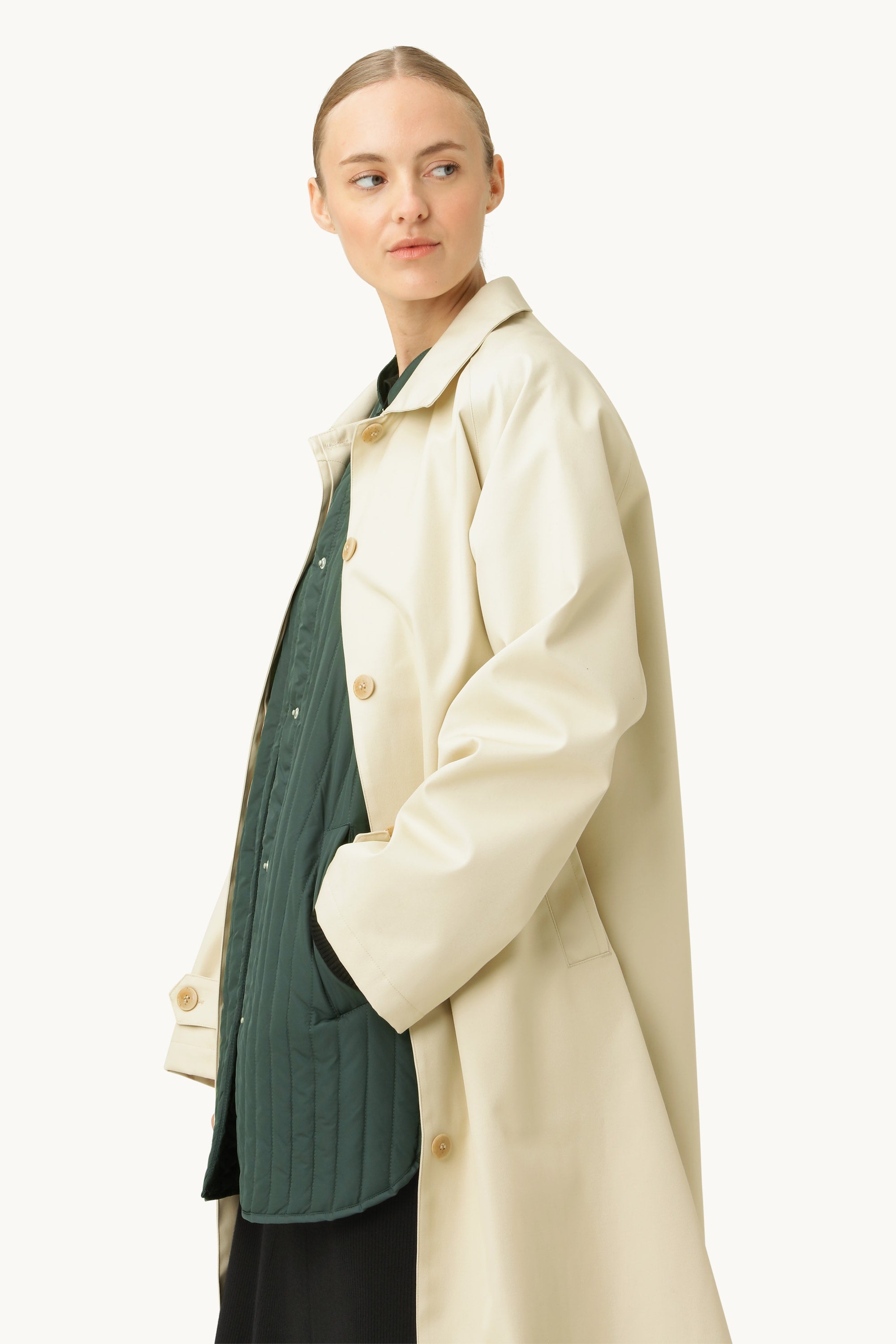 Cotton Rain Coat - Bleached Sand