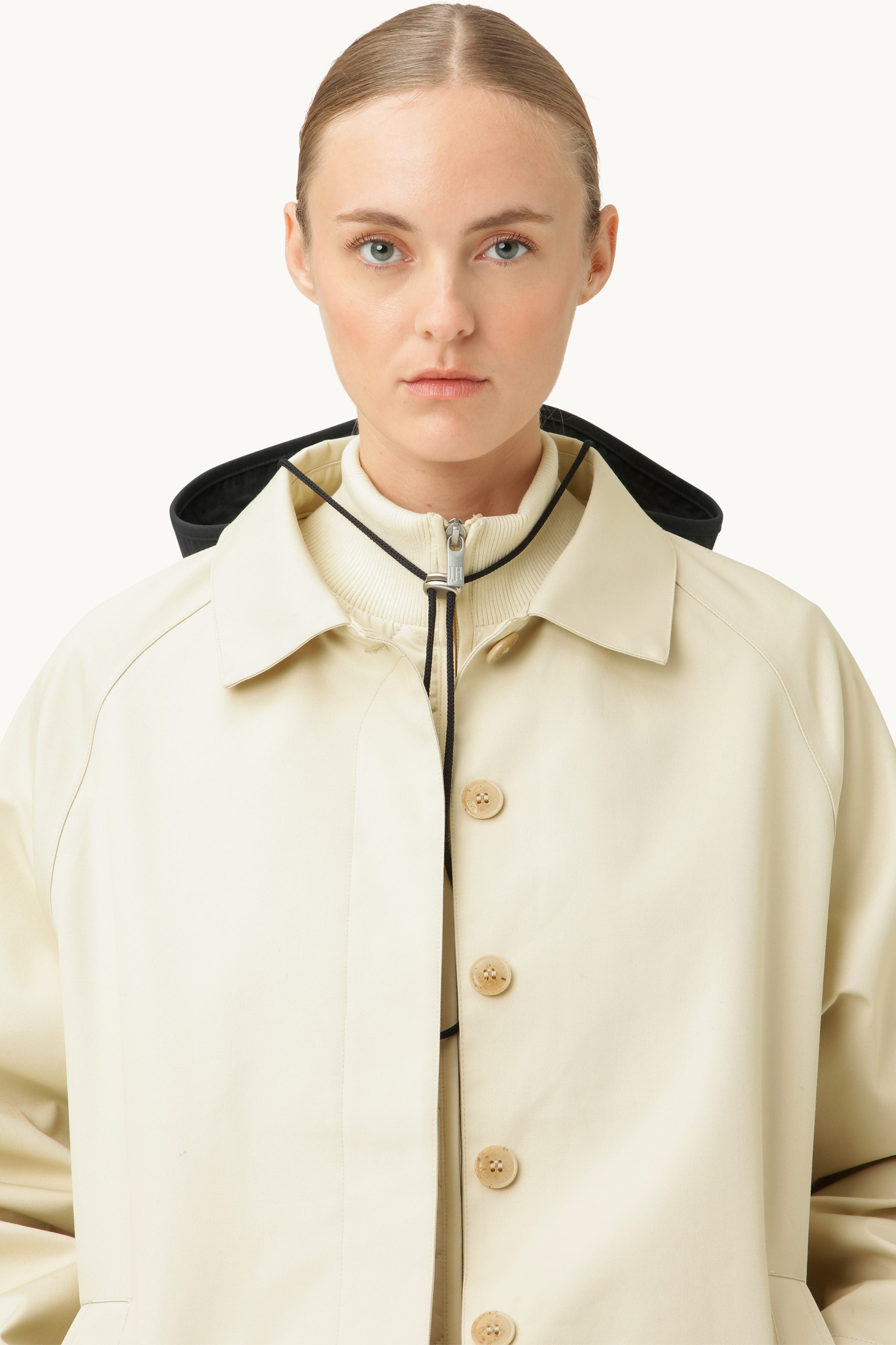 Cotton Rain Coat - Bleached Sand