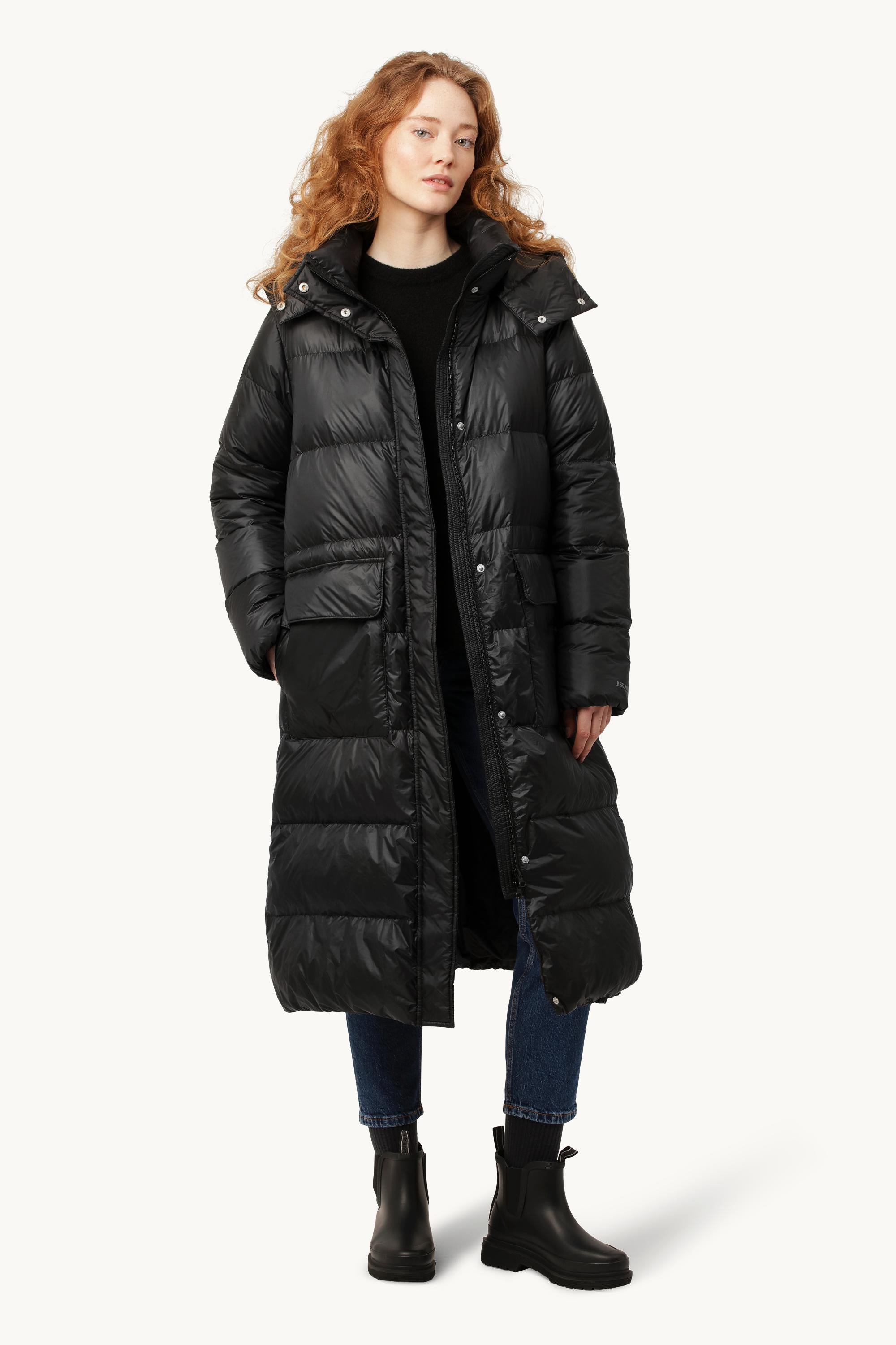 Long Down Coat - Black