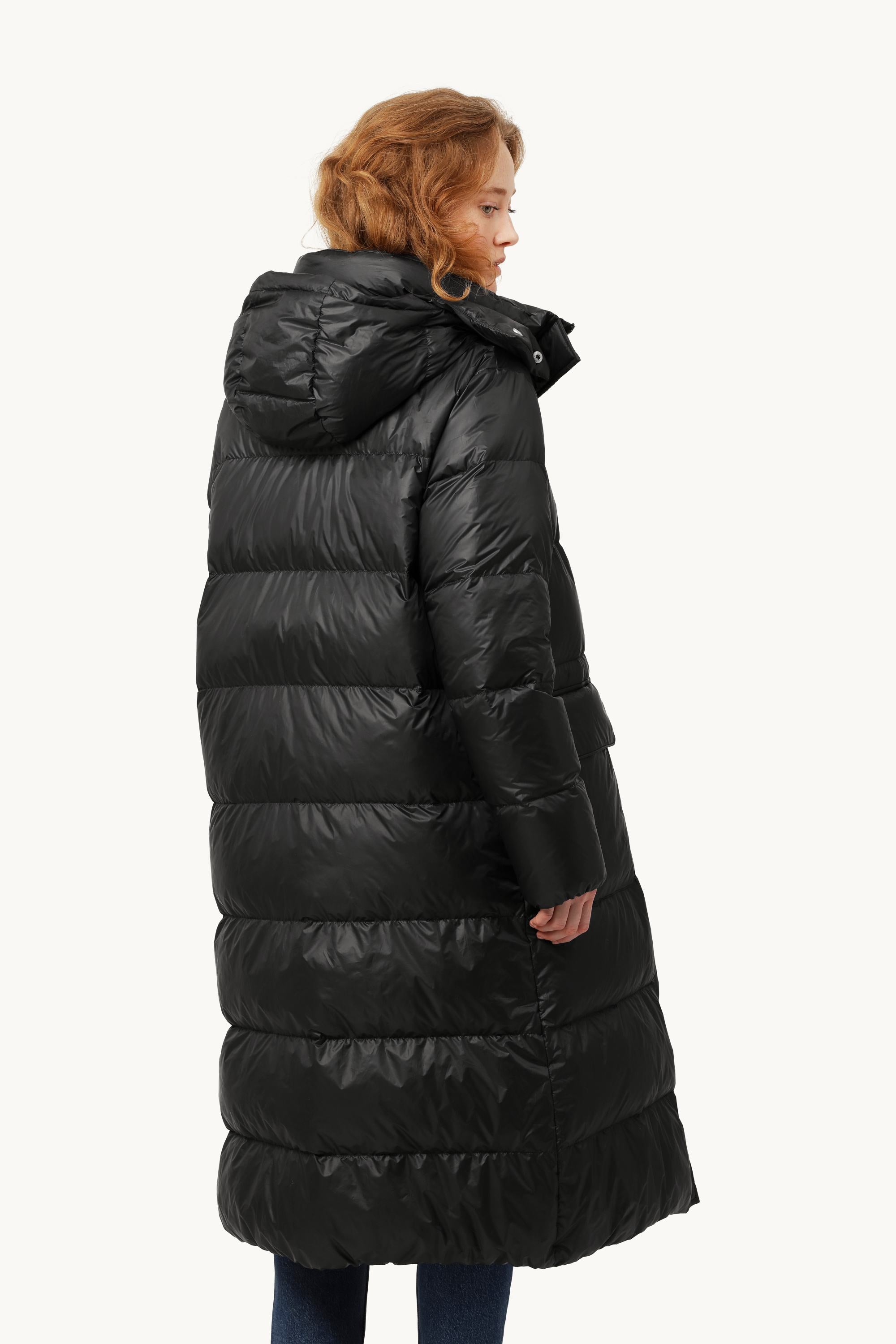 Long Down Coat - Black