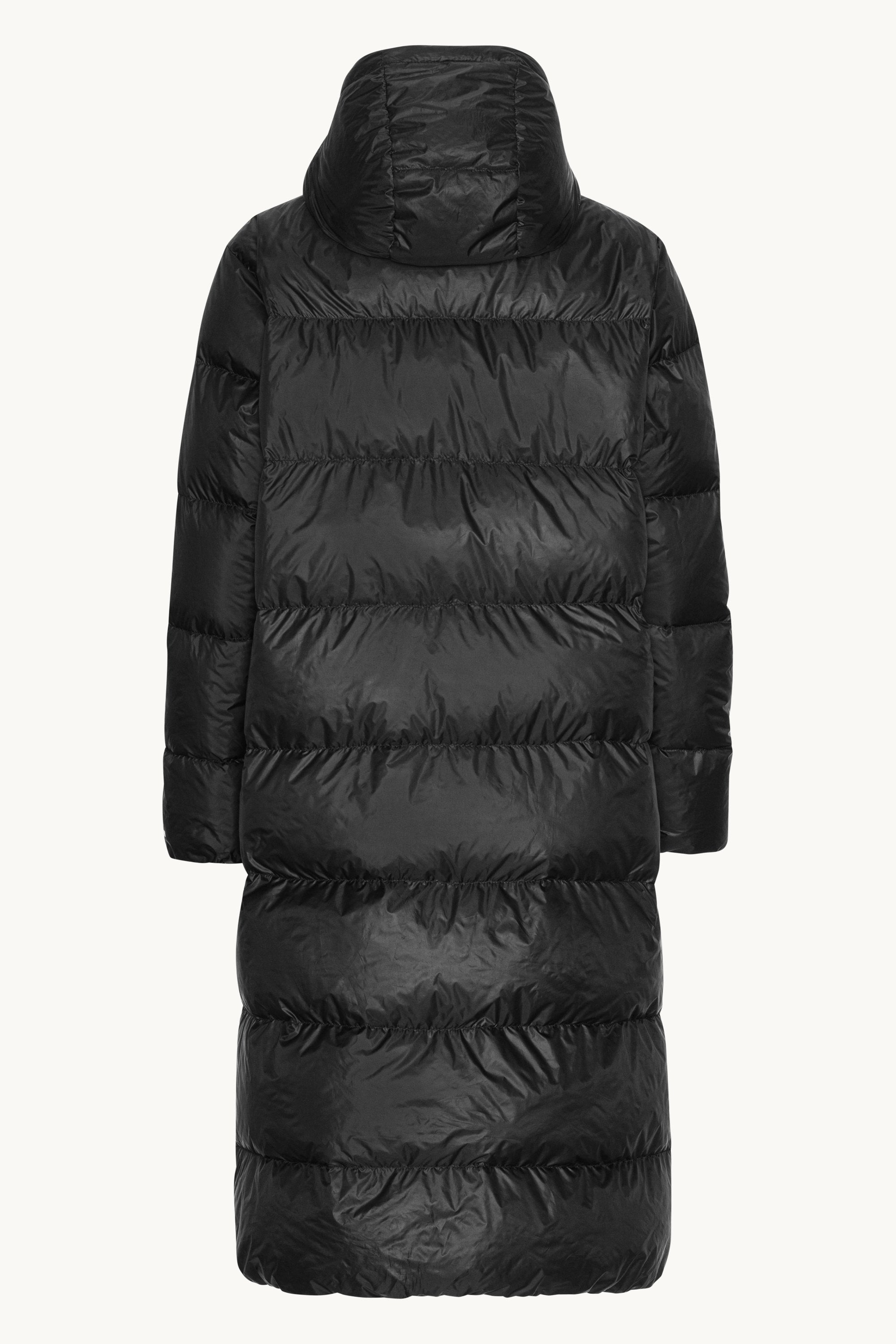Long Down Coat - Black
