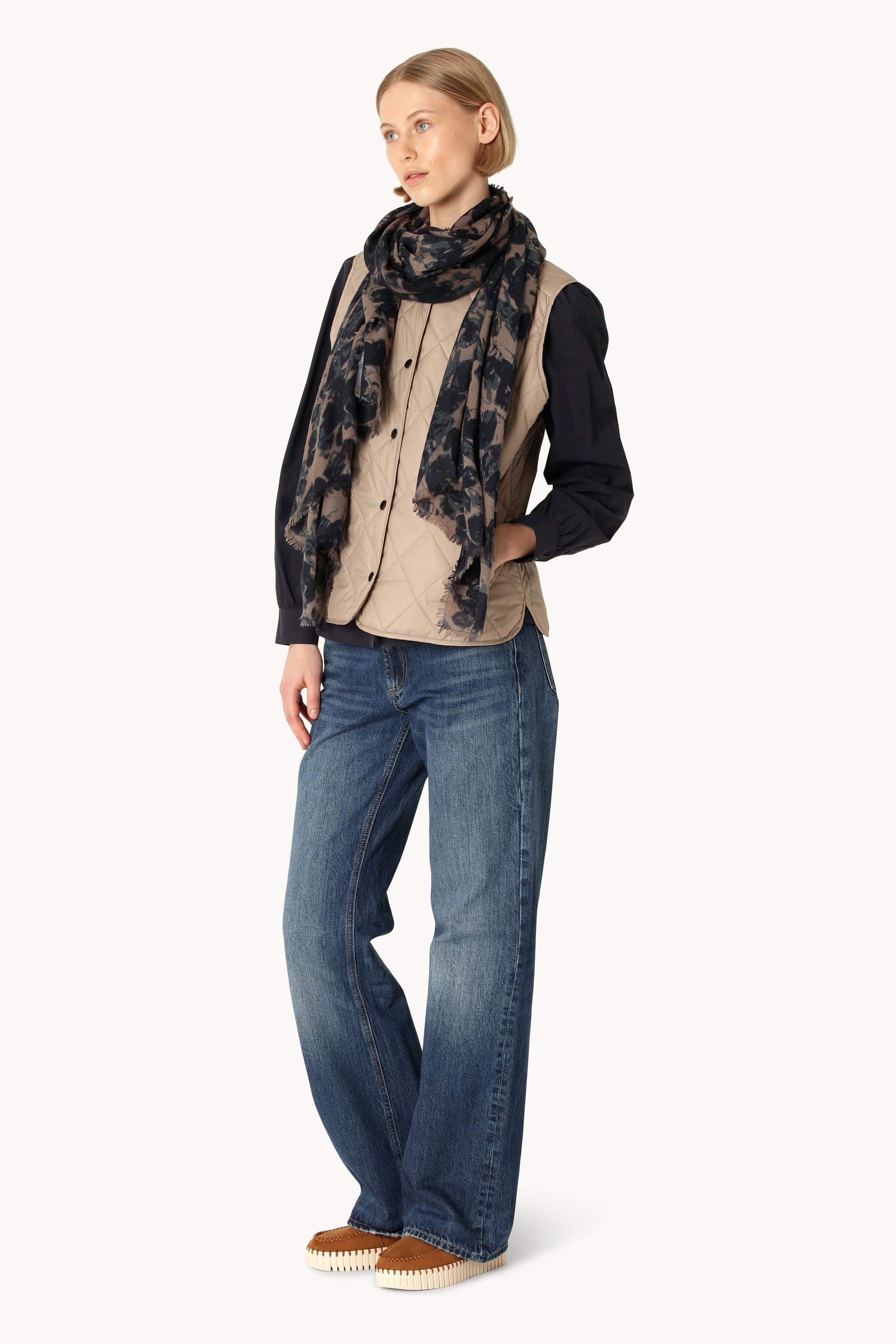 Butterfly Scarf - Beige Butterfly